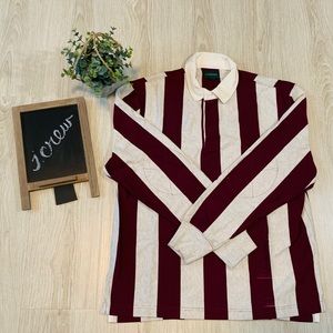 Jcrew Striped Long sleeve Rugby style Polo